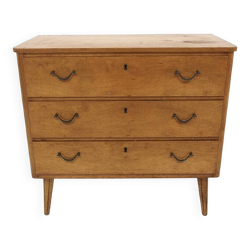 Scandinavian elm chest of drawers, Swedish modern, Sweden, 1940