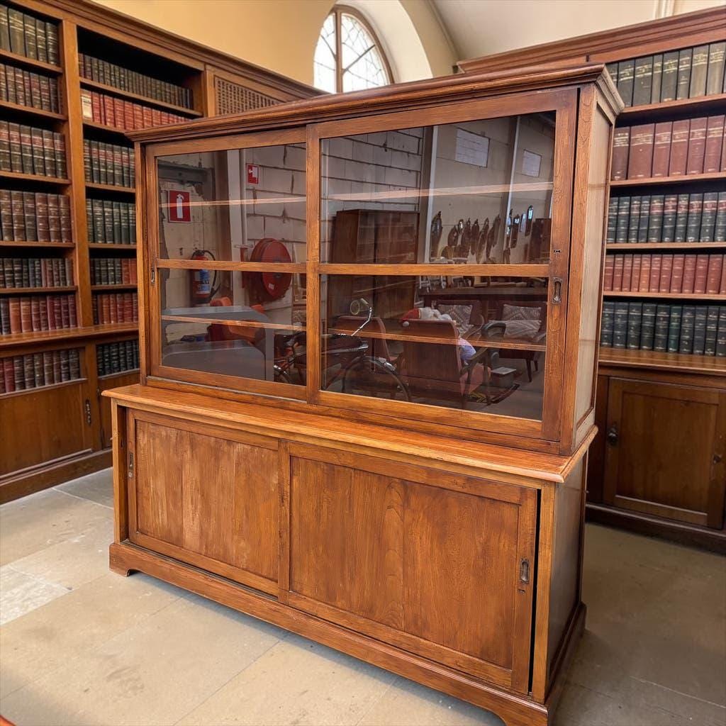 XL vintage display cabinet / bookshelf / apothecary cabinet