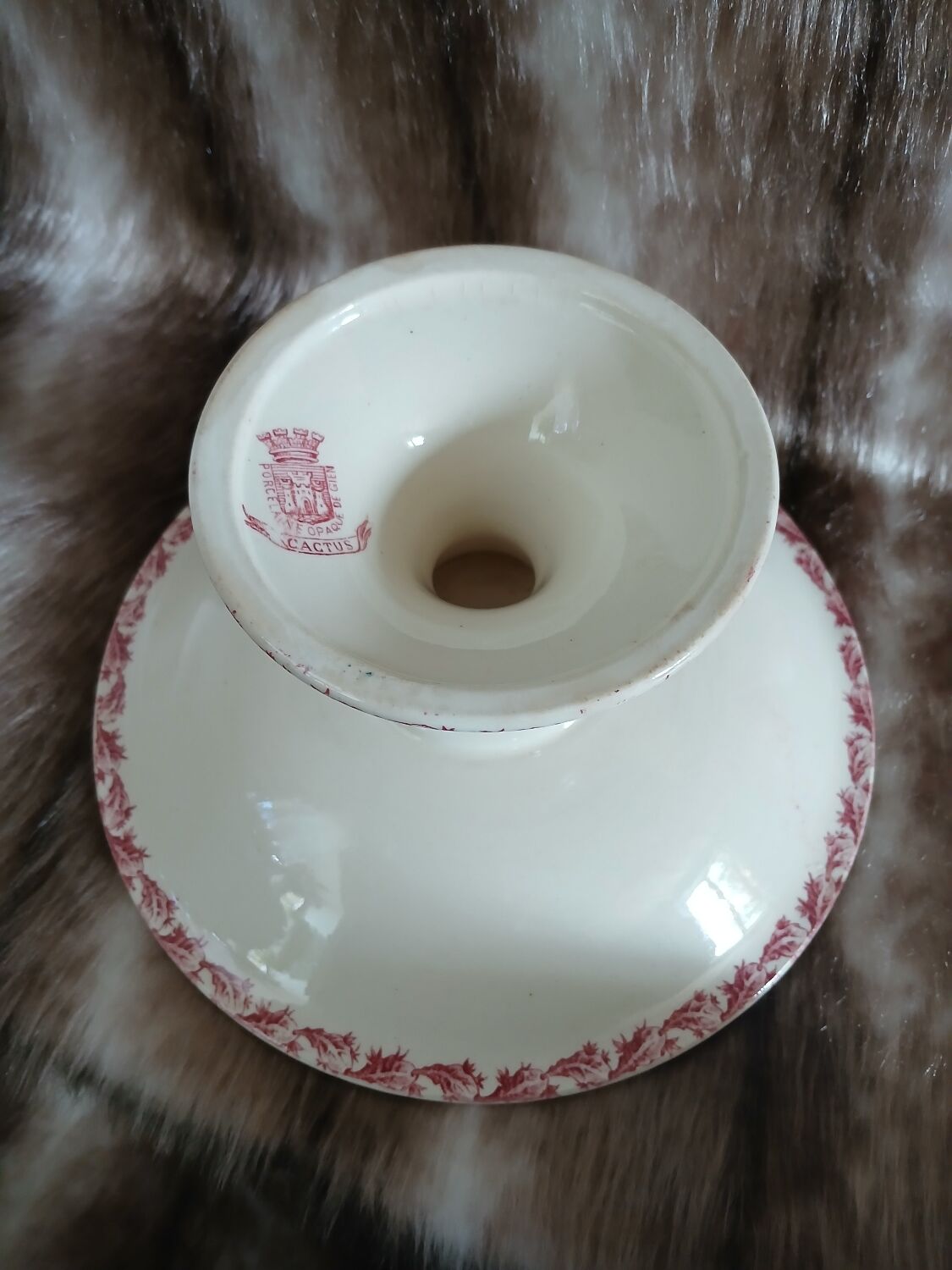 Antique compote dish in Gien ironstone.