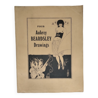 Portfolio ancien de 4 lithographies d'audrey beardslay