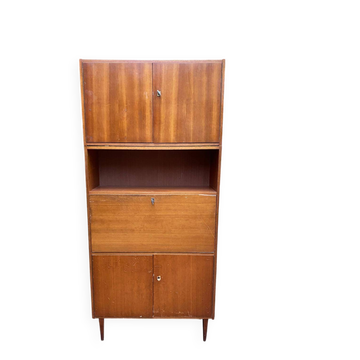 Vintage Scandinavian oak secretary desk, 1950s