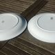 Lot de deux grands plats de service en porcelaine de la faiencerie KG Luneville-modèle fabiola