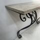 Console de style Art Déco en fer forgé martelé XX siècle