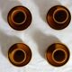 4 Longchamp glazed ceramic egg cups from the 70s