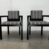 Set of German armchairs model D51 Fagus with Bauhaus patterned cushion by Walter Gropius for Tecta.