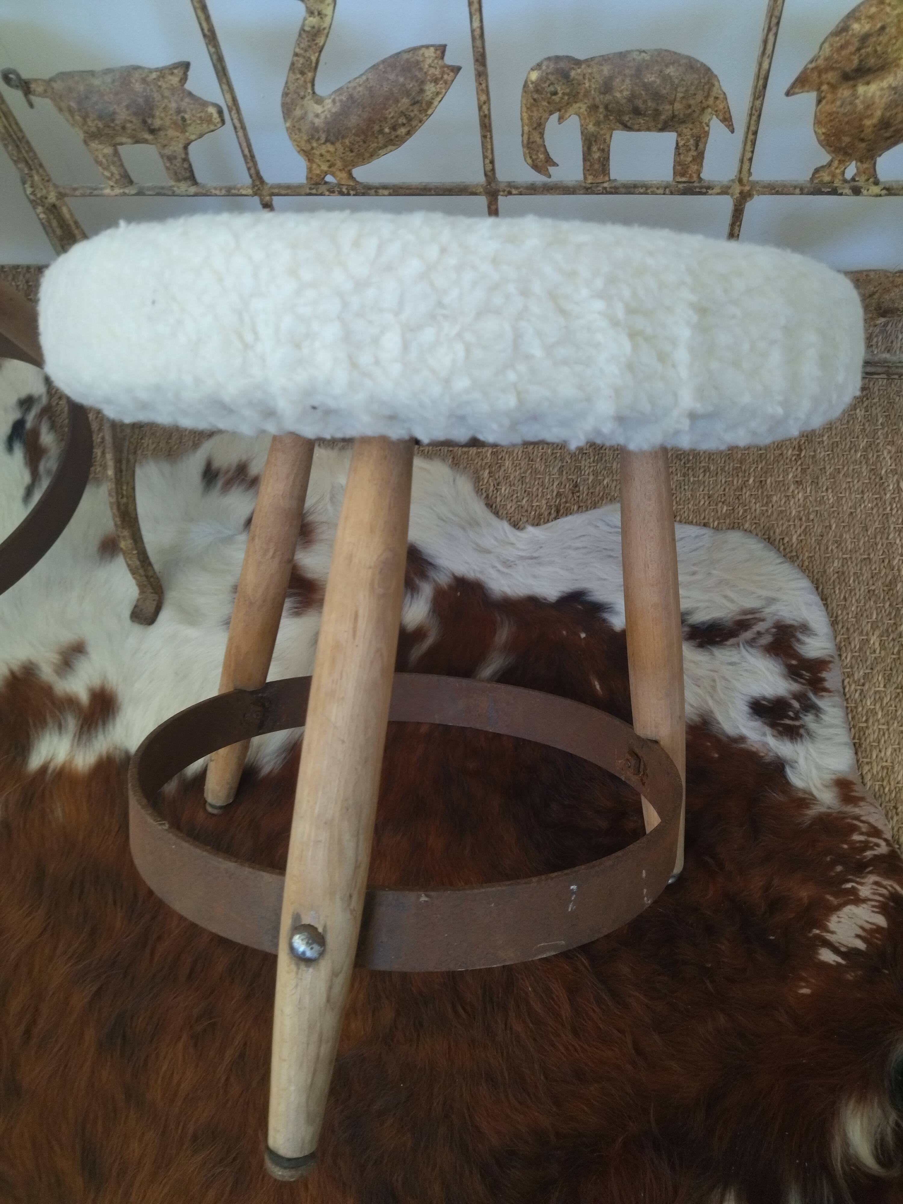 3 vintage stools 50s