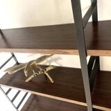 Vintage wall-mounted bookcase shelves in Rio rosewood