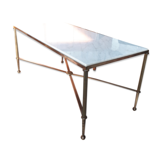 Marble and brass coffee table in the 1960s
