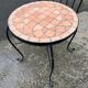 Set of 4 terracotta ceramic mosaic chairs