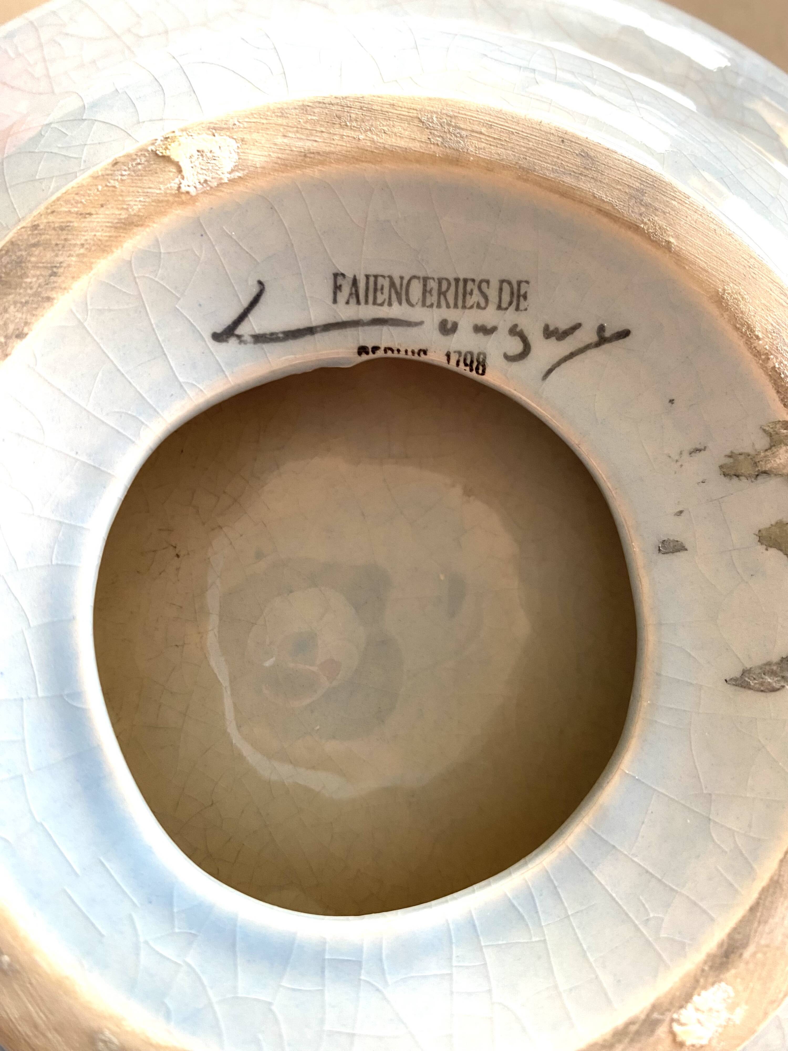 Longwy sky blue ashtray pocket emptier