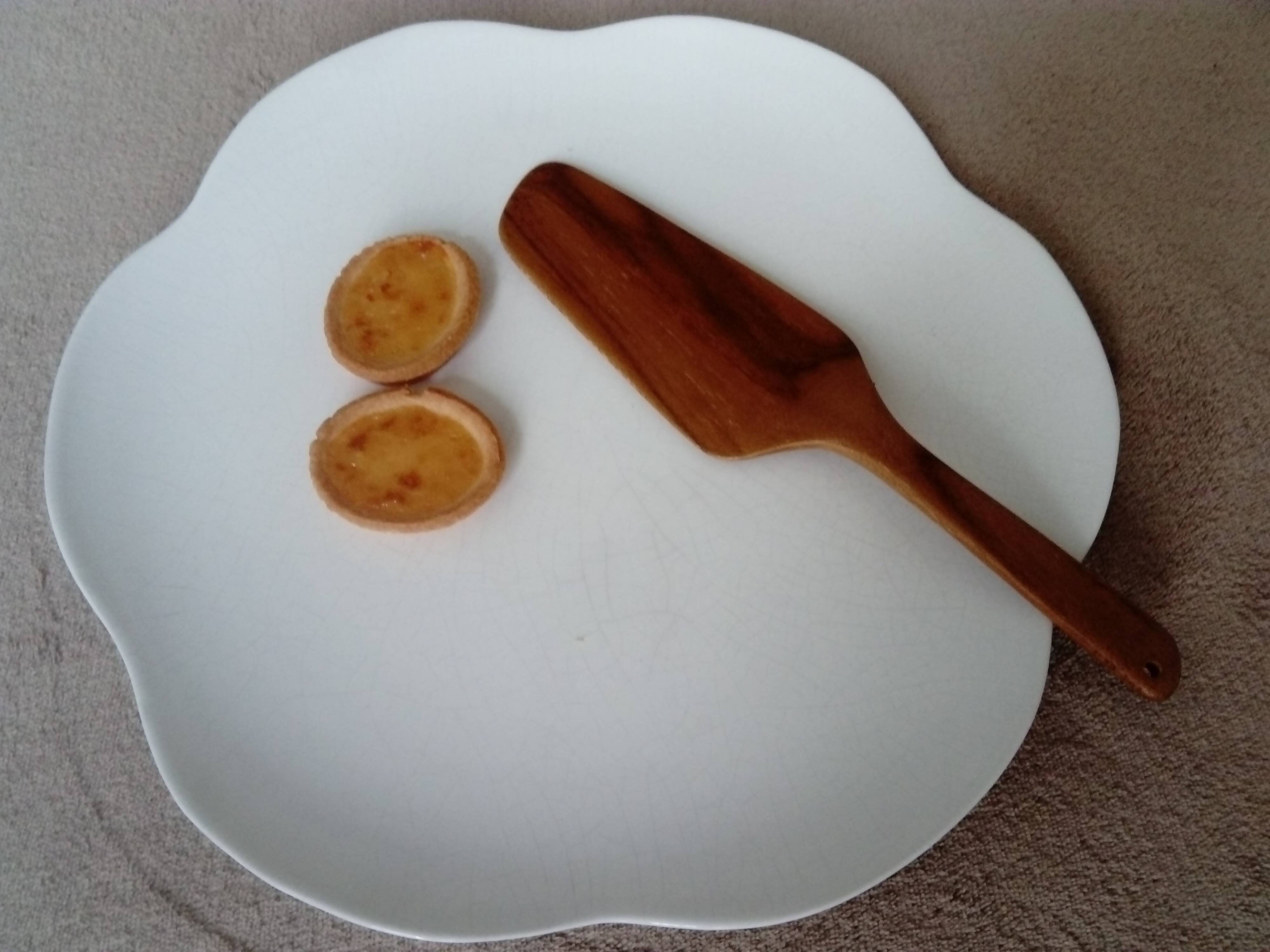 Large white multi-lobed pie or cake dish