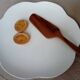 Large white multi-lobed pie or cake dish