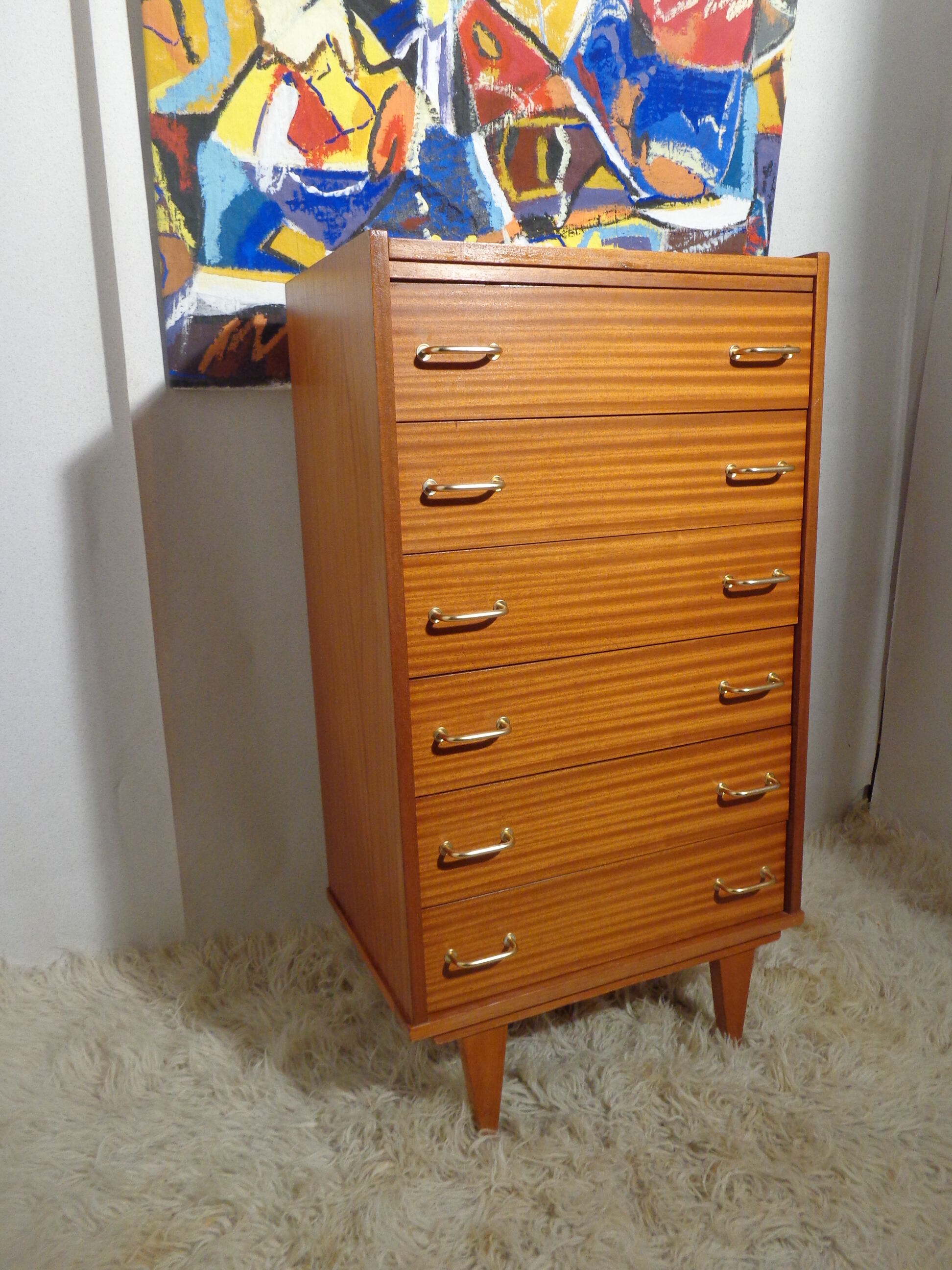 Vintage rag chest of drawers from the 60s