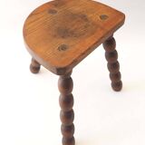 Beaded tripod stool