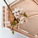 Art Deco pink glass top