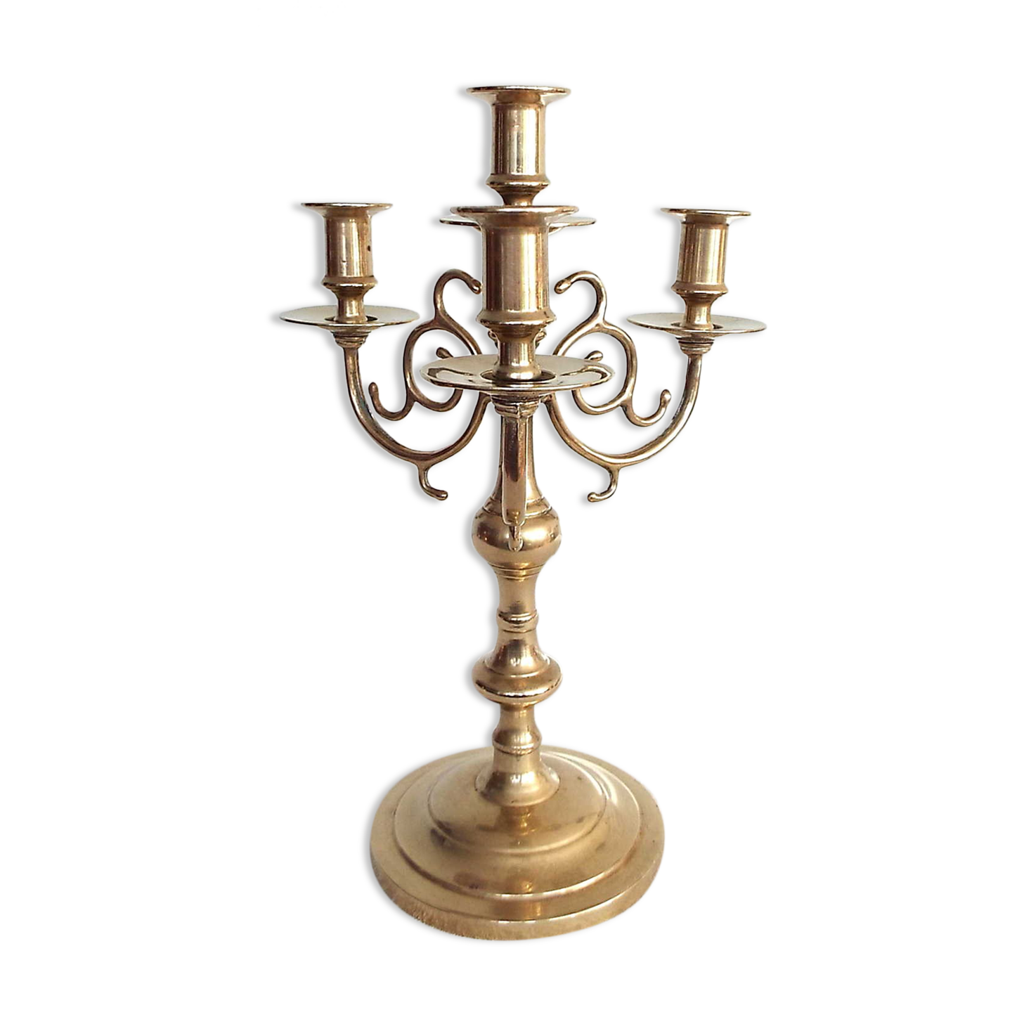 Brass chandelier 4 burners 3 branches