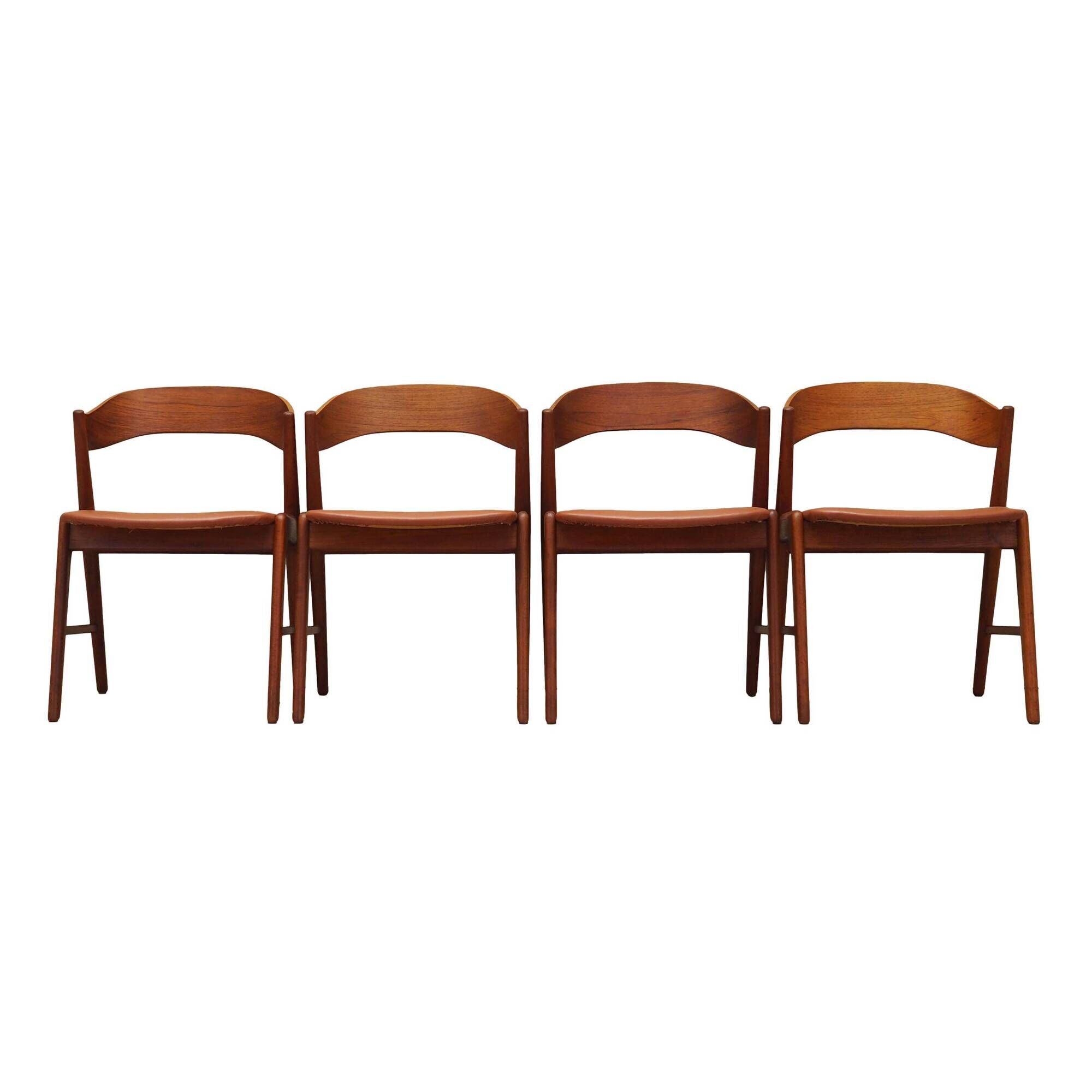 Set of four teak chairs, Danish design, 1970s, manufacture: Korup Stolefabr