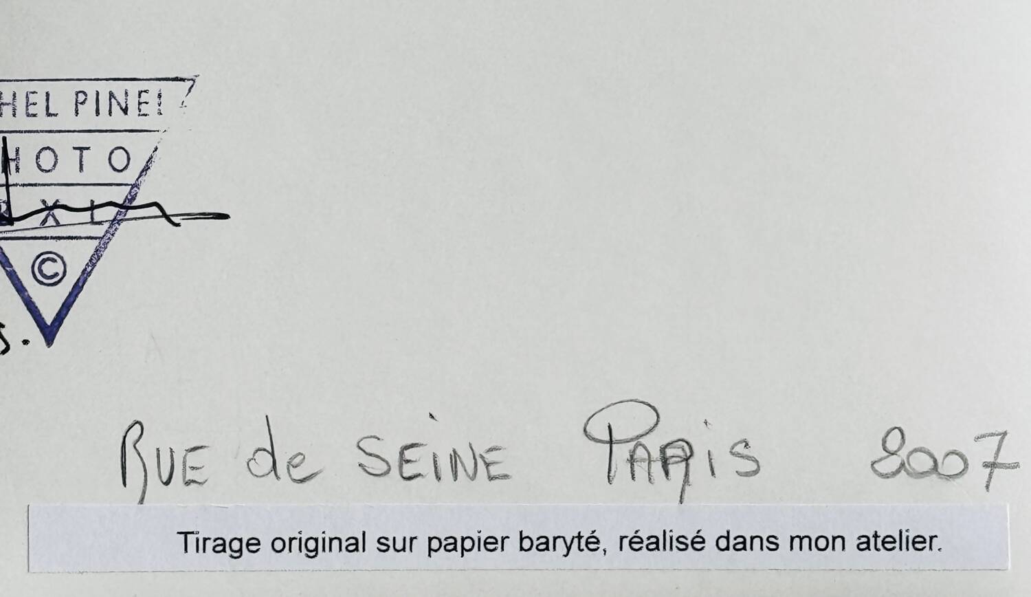Michel Pinel (1949-2022) Nude photography - Rue de Seine - Paris 2007