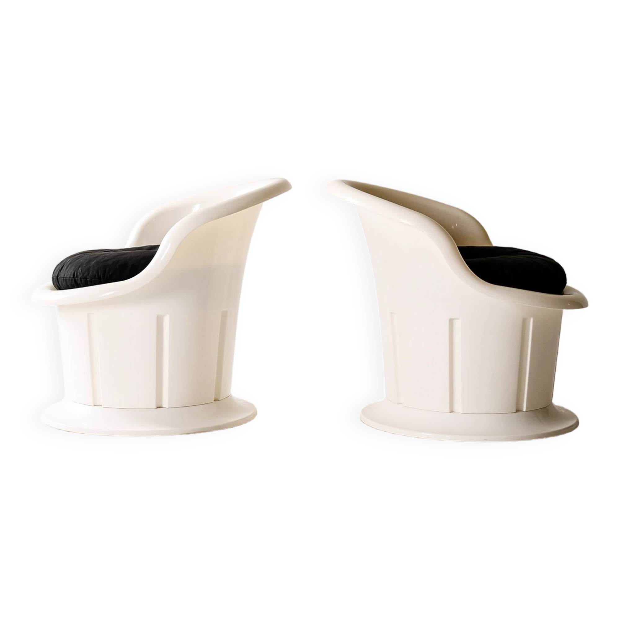 Vintage plastic armchairs