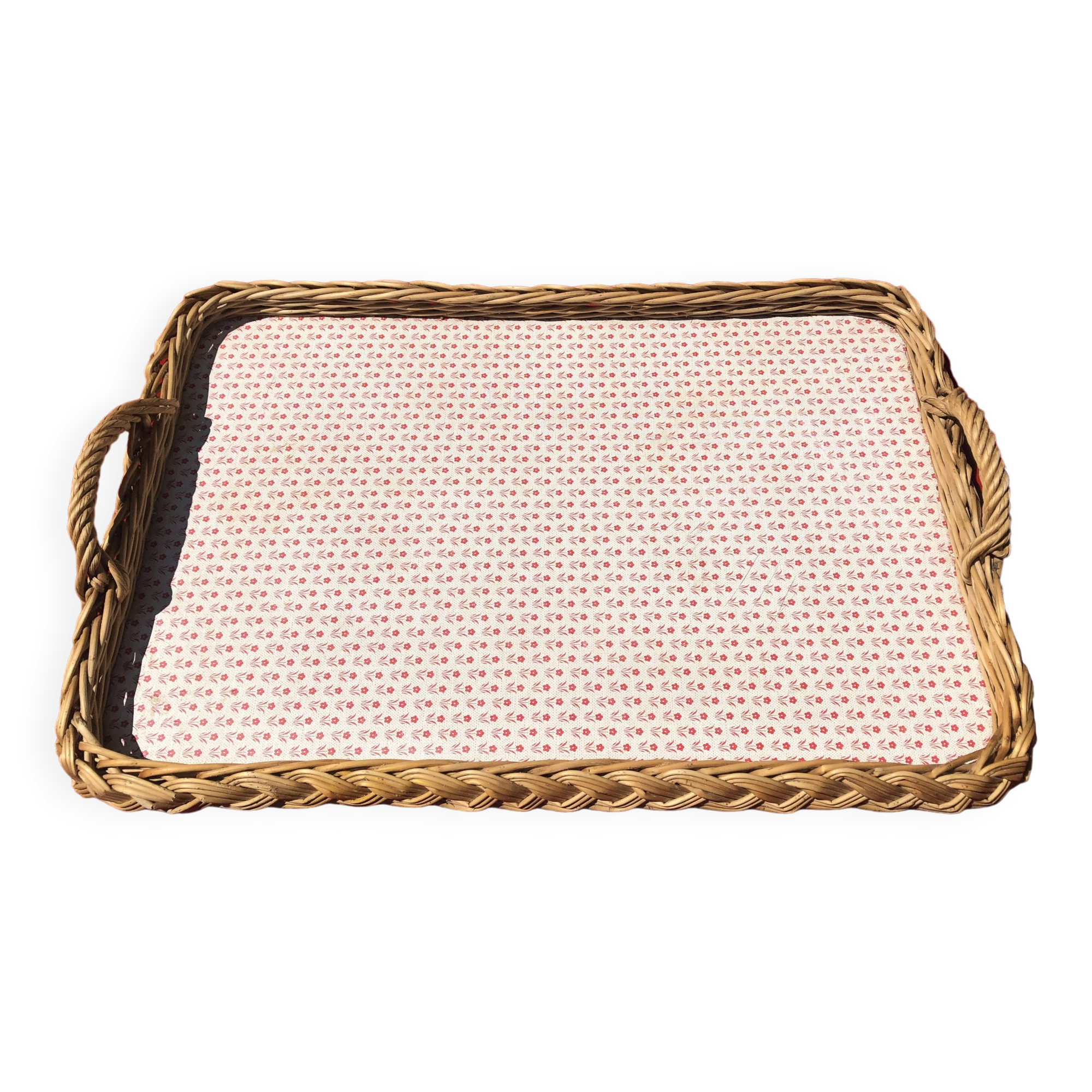 rattan orangeade tray