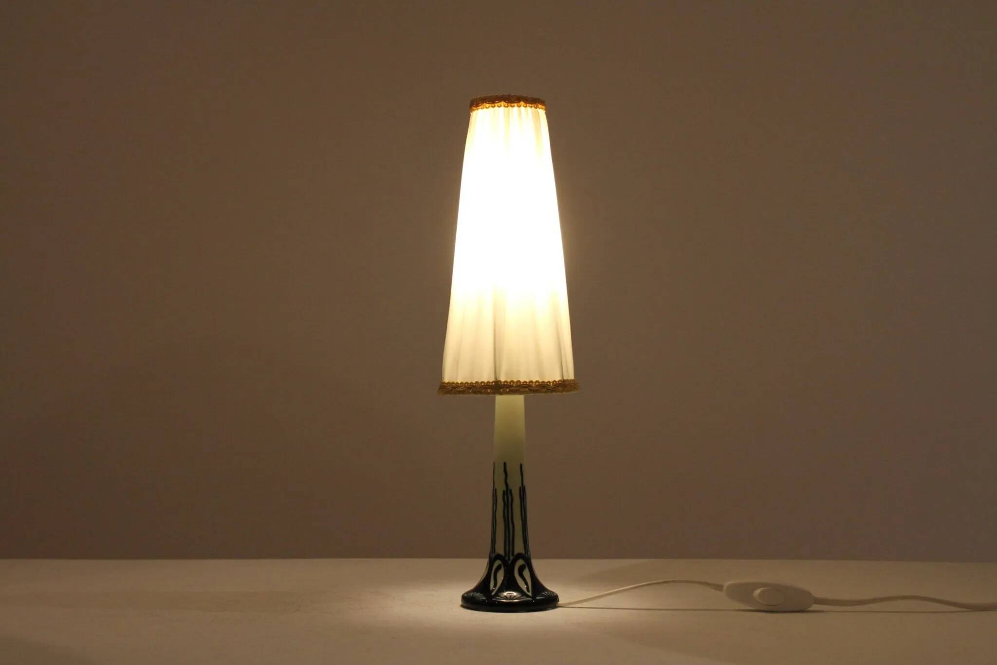 Art Nouveau Ceramic Table Lamp — Rörstrand, Sweden, circa 1910s/1920s
