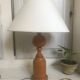 Turned wooden lamp