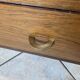 Scandinavian double-sided executive desk in rosewood and metal with 6 drawers.
