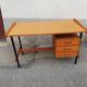 Bureau vintage métal et caisson bois