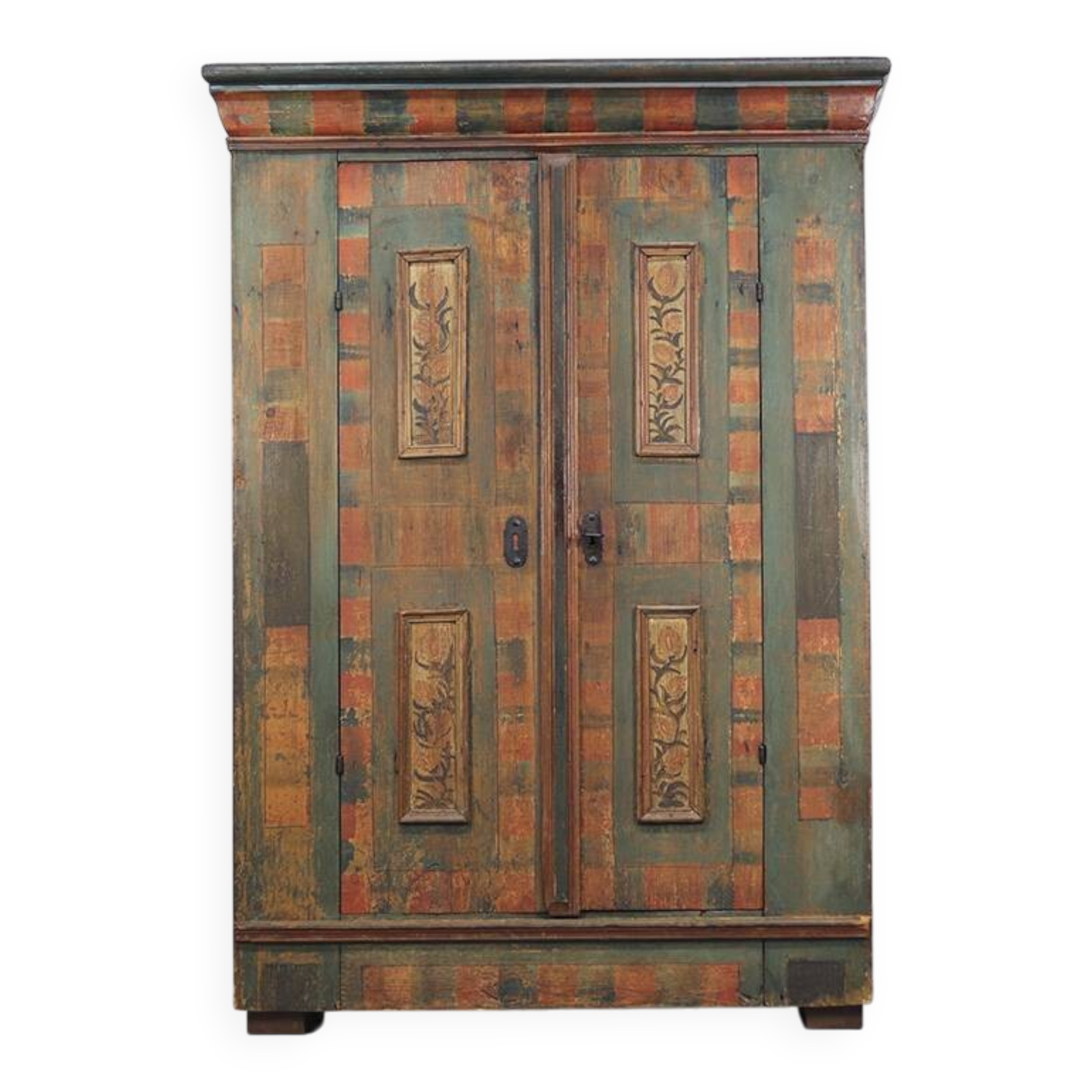 Cabinet de mariée peint d'art populaire, 1790