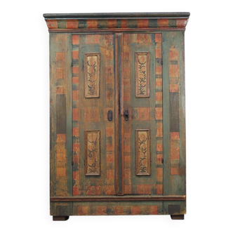 Cabinet de mariée peint d'art populaire, 1790