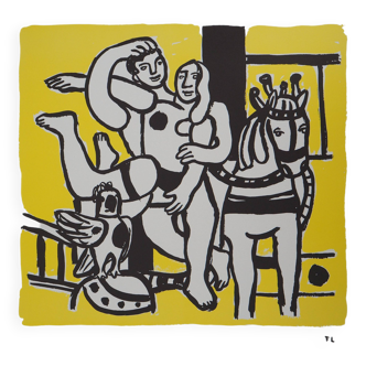 Fernand LEGER: Couple in love and horse, signed lithograph