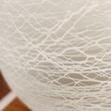 Pair of wooden and glass table lamps. Italy, 1970s.