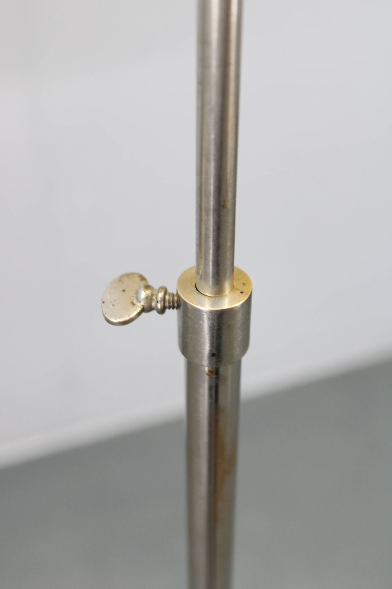 Lampe de sol Art Déco réglable, nickel, Tchécoslovaquie, années 1930