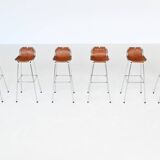 Ensemble de six tabourets de bar Charlotte Perriand, Station de ski des Arcs, France, 1960