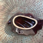 Fruit bowl in glazed ceramic stamped Vallauris, vintage 1960