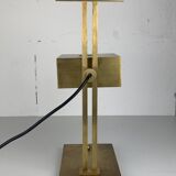 Lampe de bureau architecturale Bauhaus Art Déco en laiton, style Marcel Breuer