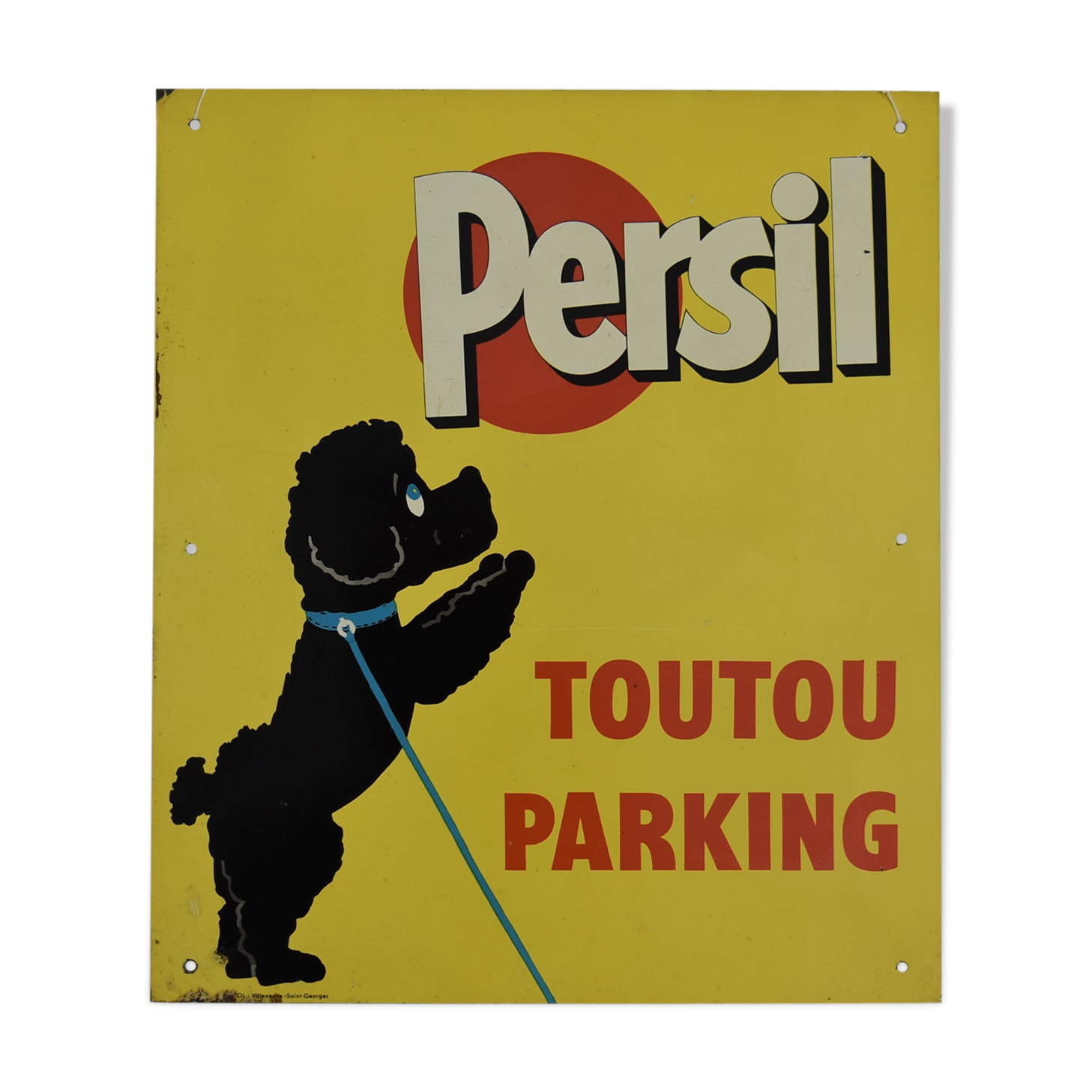 Metal plate parsley, toutou parking