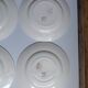 Set of 6 flat plates Salins model Simone beige with flowers.