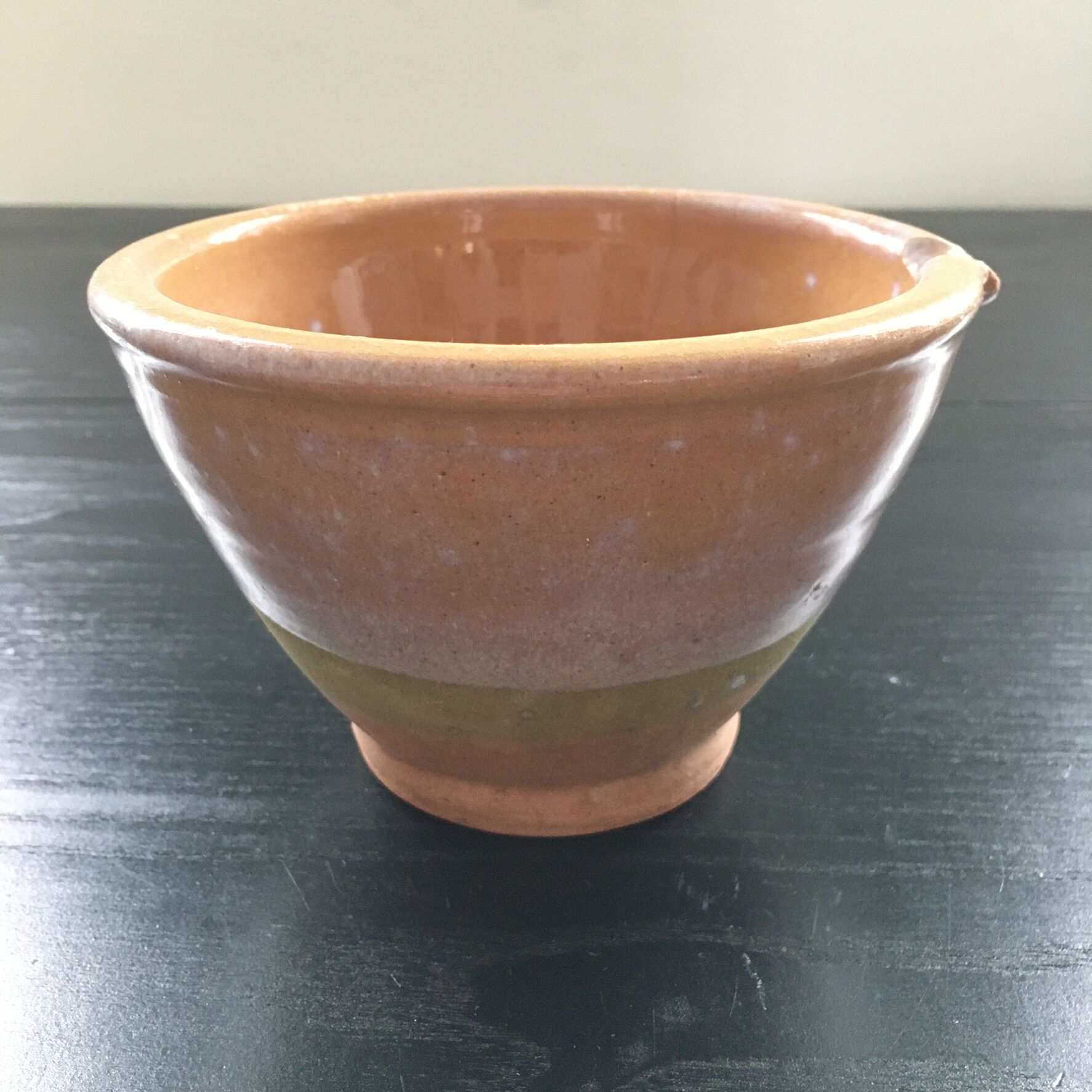 Glazed terracotta salad bowl