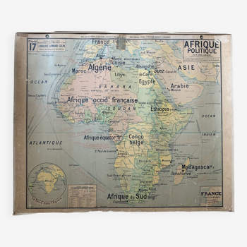 Ancienne carte géographique Afrique politique - n°17 et 17 bis par Vidal Lablache
