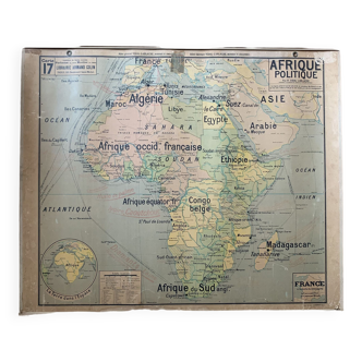 Ancienne carte géographique Afrique politique - n°17 et 17 bis par Vidal Lablache