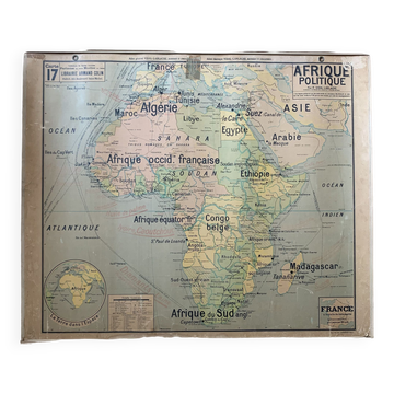 Old map Political Africa - n°17 and 17 bis by Vidal Lablache