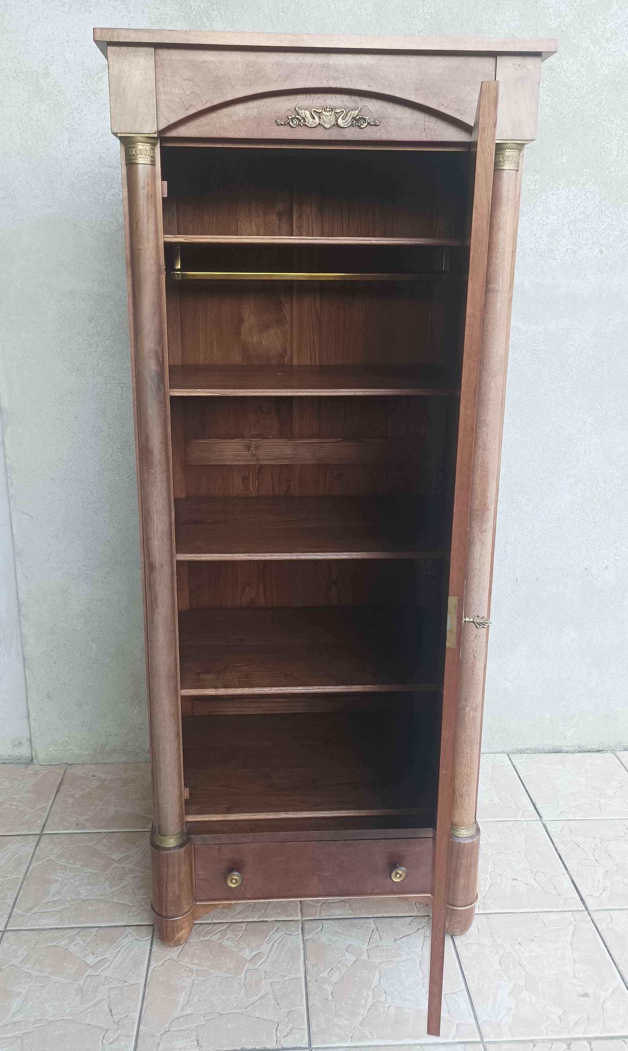 Small Empire style mahogany wardrobe