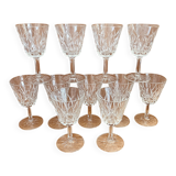 Cut crystal liqueur glasses VMC Reims Harlequin