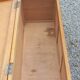 Vintage 1950s oak chest with compass feet