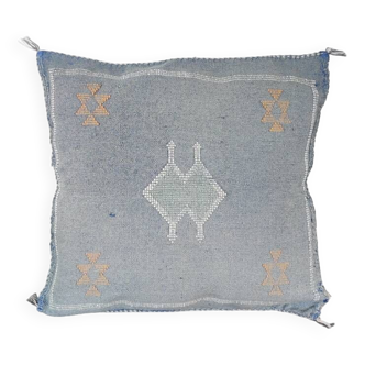Faded blue Berber cushion