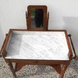 marble dressing table and mirror