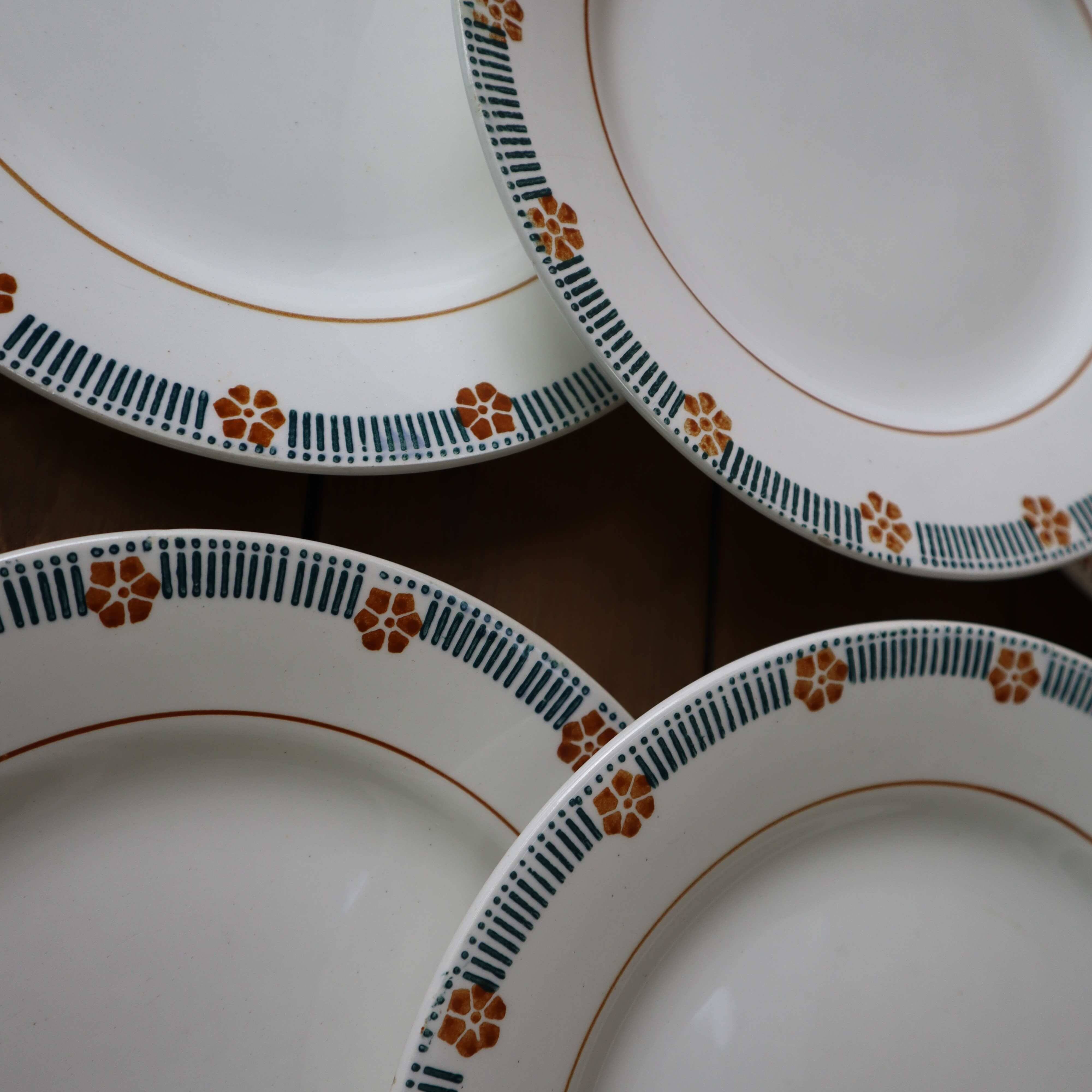 Set of 6 St Amand Céranor flat plates Parame model