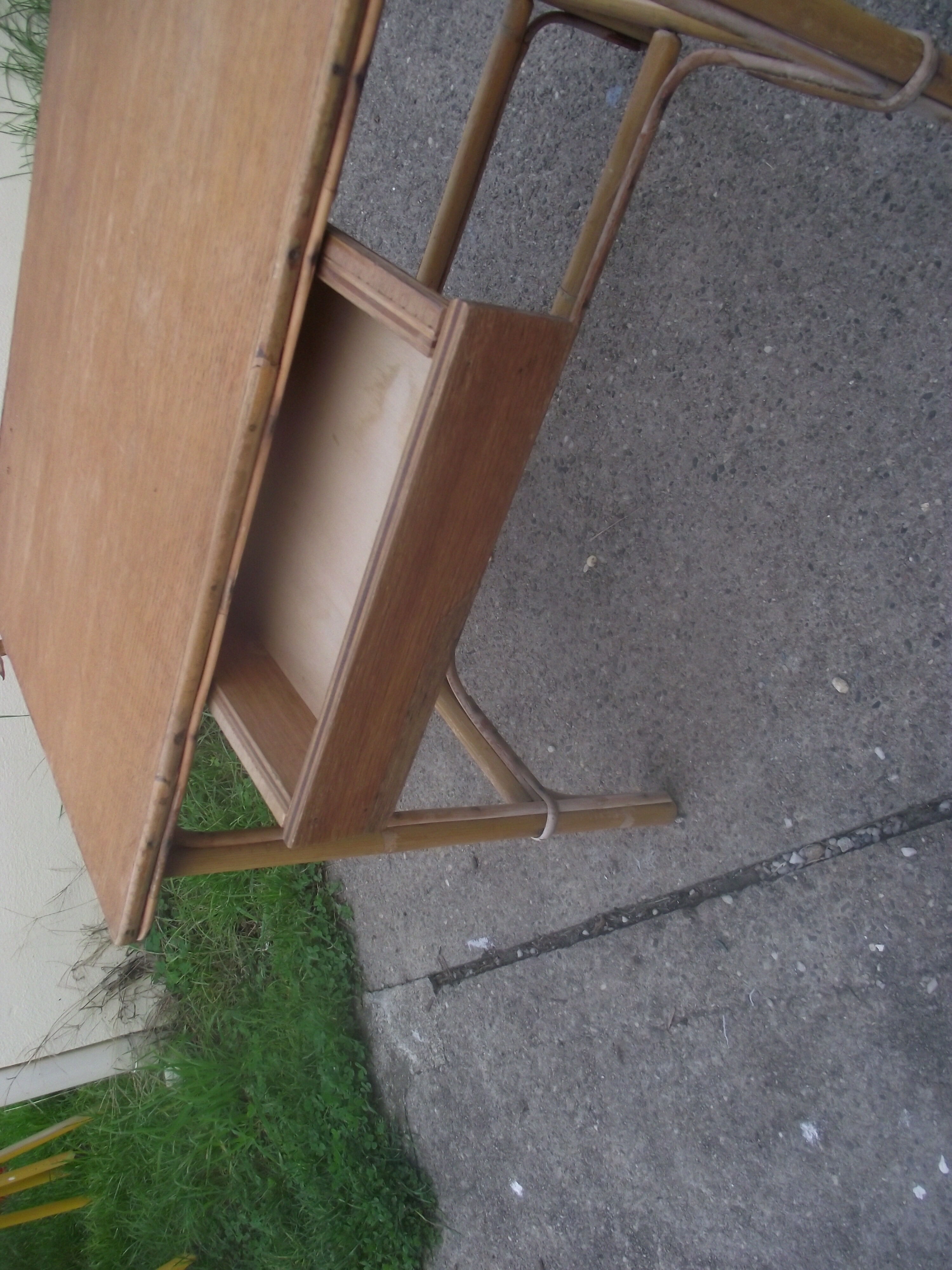 Children's desk in rattan