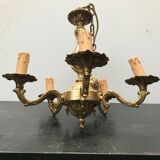 Ancien lustre bronze 5 bras